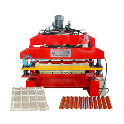 Euro Tile Roofing Sheet Roll Forming Machine 0,4-0,6 мм Сталь