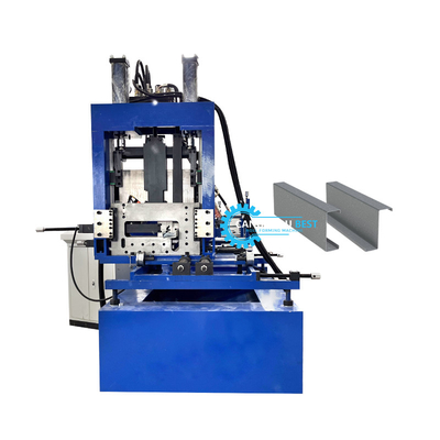 PLC Control C Z U Purlin Roll Forming Machine Гидравлическое пробивание и резка