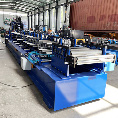 PLC Control C Z U Purlin Roll Forming Machine Гидравлическое пробивание и резка