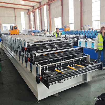 Canada Popular Triple Layer Tile IBR Roofing Sheet Roll Forming Machine (Канадская популярная трехслойная плитка для кровельных покрытий)