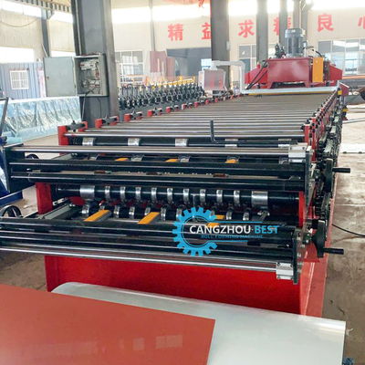 Euro Tile Roofing Sheet Roll Forming Machine 0,4-0,6 мм Сталь