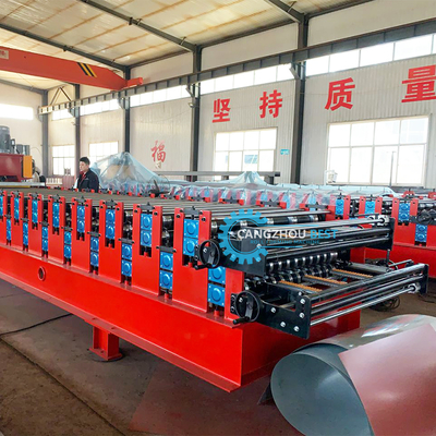 Euro Tile Roofing Sheet Roll Forming Machine 0,4-0,6 мм Сталь