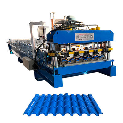 Строительные материалы Профилегибочная машина для производства глазурованной черепицы Монако толщиной 0,35-0,6 мм.