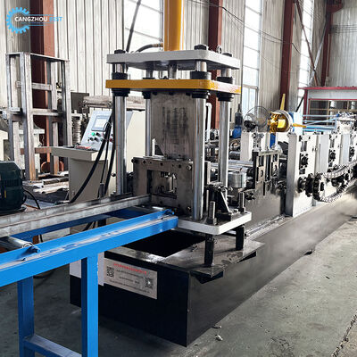 PLC Control Auto Change Size 80-300mm C Purlin Roll Forming Machine 