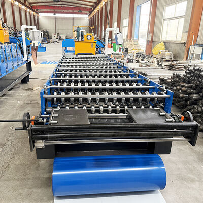 PLC Controlled Hydraulic Cutting Roll Forming Machine for Corrugated Roofing Sheets at 8-12m/min